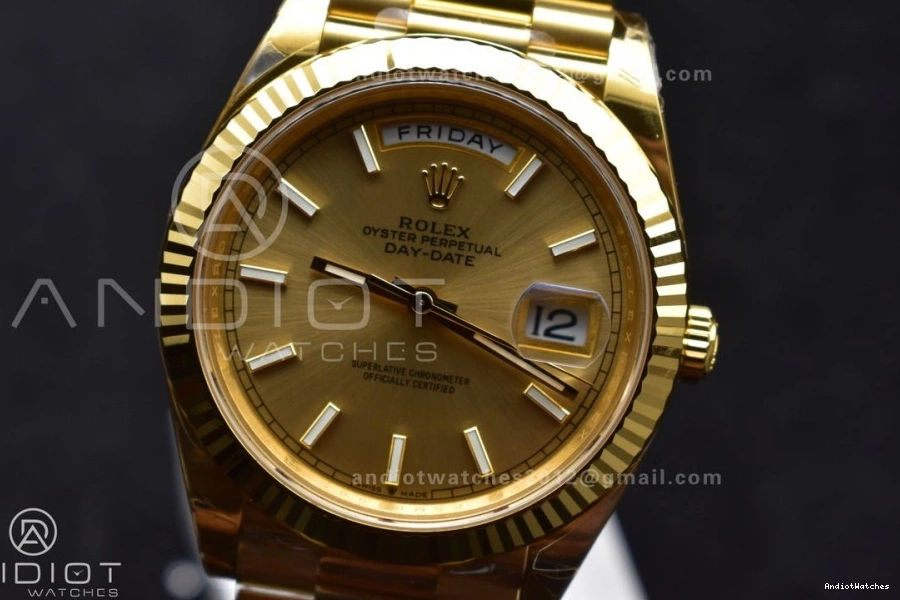 YG QuickDry on Weight) 661 1:1 Day VR3255 Edition 228238 President Gold (Gain Dial Bracelet Date Best THBF 40 0421